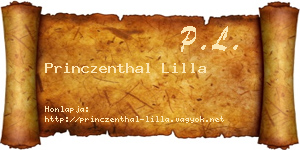 Princzenthal Lilla névjegykártya